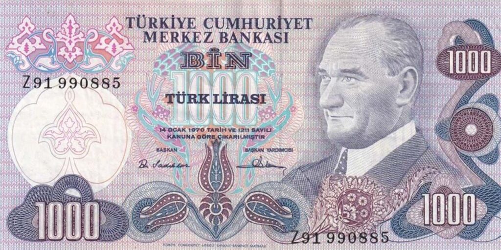 1000 TL banknot