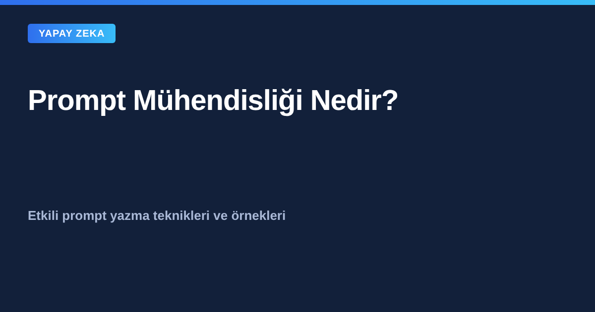 Prompt mühendisliği nedir kapak görseli